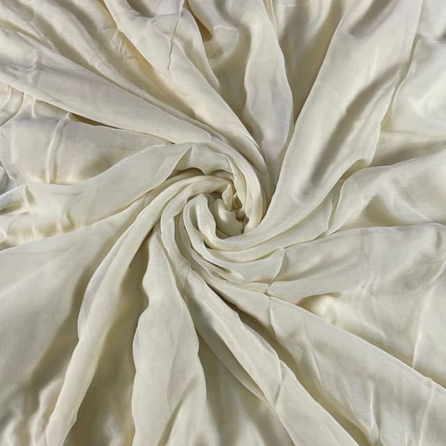 Cream Colour Georgette Fabric (N136L)