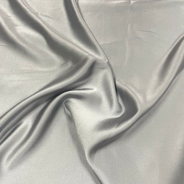 Grey Colour Milano Satin Fabric