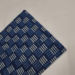 Indigo Colour Cambric Cotton Dabu Printed Fabric
