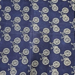 Indigo Colour Cambric Cotton Dabu Printed Fabric