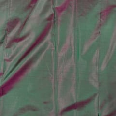 Green and Purple Colour Two Tone Pure Silk Fabric