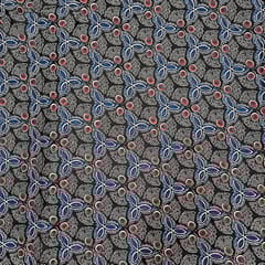 Black Colour Cotton Cambric Printed Fabric
