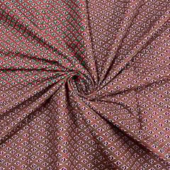 Black Colour Cotton Cambric Printed Fabric