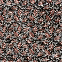 Black Colour Cotton Cambric Printed Fabric