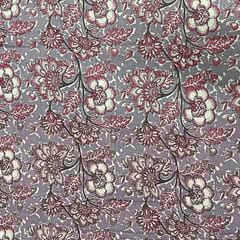Lavender Colour Cotton Cambric Printed Fabric