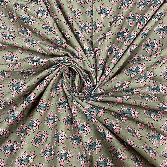 Multi Colour Cotton Cambric Printed Fabric