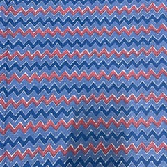Sky Blue Colour Cotton Cambric Printed Fabric