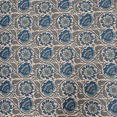 White Colour Cotton Cambric Printed Fabric