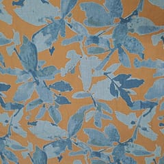 Mustard Colour Cotton Flex Discharge Printed Fabric