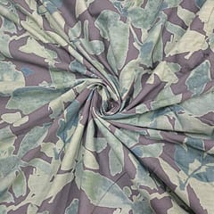 Grey Colour Cotton Flex Discharge Printed Fabric