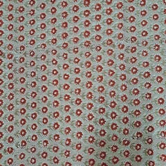 Peach Colour Cotton Cambric Printed Fabric
