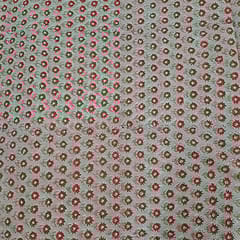 Peach Colour Cotton Cambric Printed Fabric