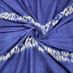 Royal Blue Colour Cotton Cambric Shibori Printed Fabric