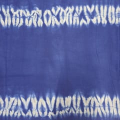 Royal Blue Colour Cotton Cambric Shibori Printed Fabric