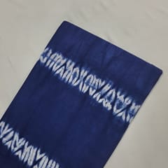 Royal Blue Colour Cotton Cambric Shibori Printed Fabric