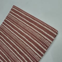 Onion Pink Colour Cambric Cotton Dabu Printed Fabric