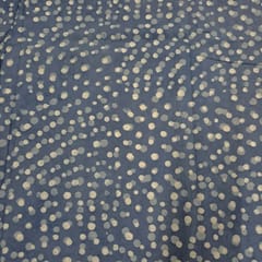 Blue Colour Cambric Cotton Printed Fabric