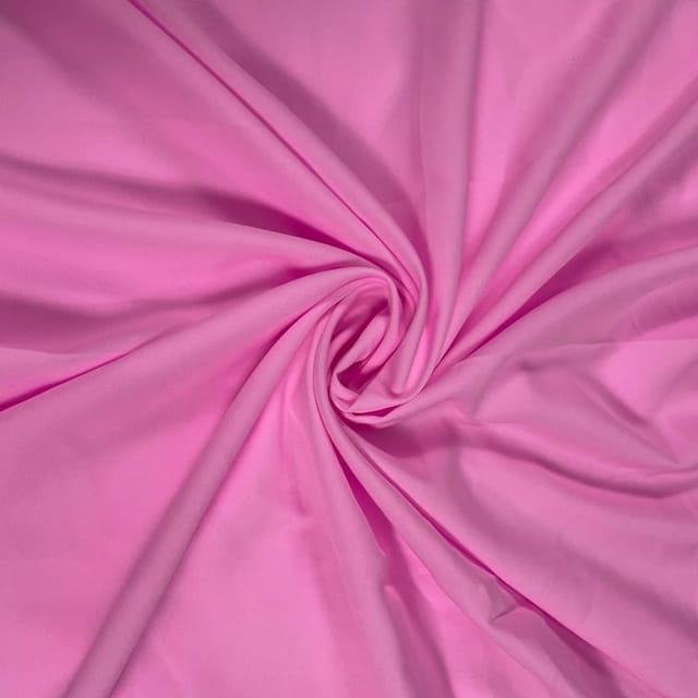 Baby Pink Colour Dyed Poly Crepe Fabric ( N18)