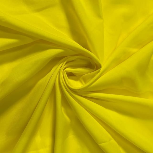 Bright Yellow Colour Dyed Poly Crepe Fabric (N4)