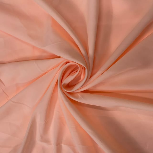 Peach Colour Dyed Poly Crepe Fabric (N114LL)