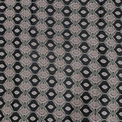 Black Colour Cotton Cambric Printed Fabric