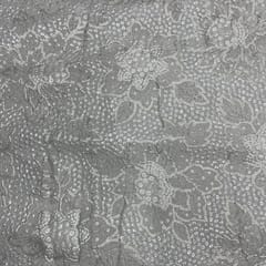 White Dyeable Georgette Sequence Embroidered Fabric