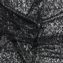 Black Colour Sequence Embroidered Net Fabric