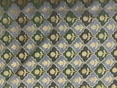 Grey Colour Geometric Semi Soft Brocade Fabric