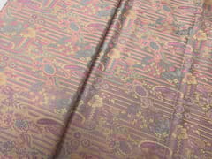 Light Peach Colour Floral Resham Brocade Silk Fabric