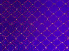 Purple & Blue Two Tone Colour Geometric Tanschui Silk Fabric Fabric