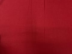 Blood Red Colour Plain Pure Linen Fabric - 60 Lea