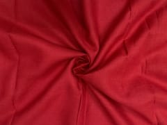 Blood Red Colour Plain Pure Linen Fabric - 60 Lea