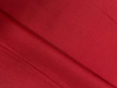 Blood Red Colour Plain Pure Linen Fabric - 60 Lea