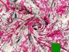 MultiColour Floral Printed Satin Fabric
