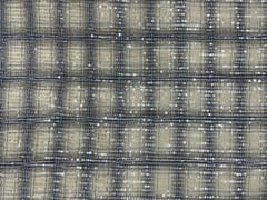 White Colour Checks Sequence Tencil Denim Fabric