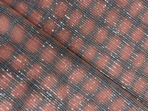 Rose Pink Colour Checks Sequence Tencil Denim Fabric