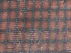 Rose Pink Colour Checks Sequence Tencil Denim Fabric