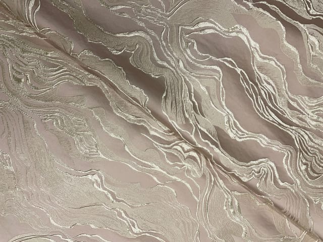 Light Peach Colour Abstract Luxury Jacquard Fabric