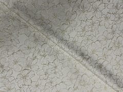 Ivory Colour Floral Luxury Jacquard Fabric