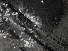 Black Colour Abstract Heavy Sequence Embroiderd Fabric