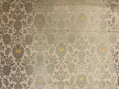 Lilac Colour Floral Semi Brocade Fabric
