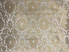 Cream Golden Colour Floral Semi Brocade Fabric