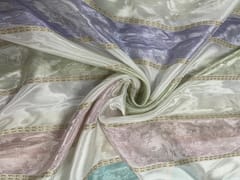 MultiColour Stripes Tissue Embroiderd Fabric