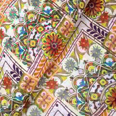 MultiColour Abstract Chiffon Fabric