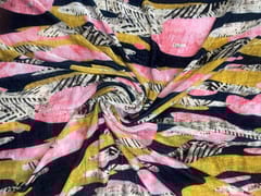 MultiColour Abstract Pure Velvet Fabric