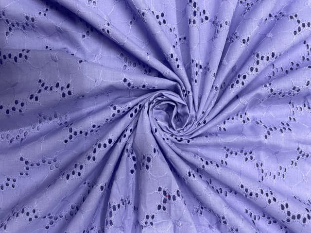 Light Purple Floral Hakoba Chikan Cotton Fabric