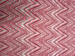 Pink White Chevron Cotton Fabric