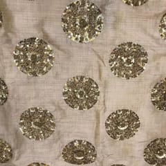 Poly Dupion Embroidered Fabric (1.80Meter Piece)
