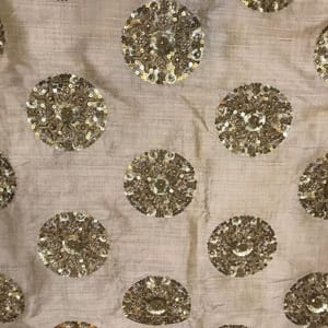 Poly Dupion Embroidered Fabric (1.80Meter Piece)