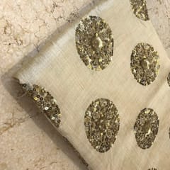 Poly Dupion Embroidered Fabric (1.80Meter Piece)